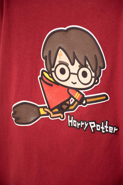 POLERA DE HARRY POTTER MANGA CORTA ROJO PARA NIÑO 2T A 6T
