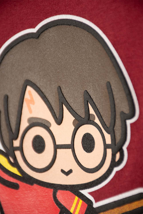 POLERA DE HARRY POTTER MANGA CORTA ROJO PARA NIÑO 2T A 6T