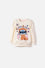 POLERON DE LILO Y STITCH CUELLO REDONDO BEIGUE PARA NIÑA DE 2T A 6T
