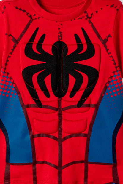 POLERA DE SPIDEY MANGA CORTA ROJA PARA NIÑO 2T A 6T