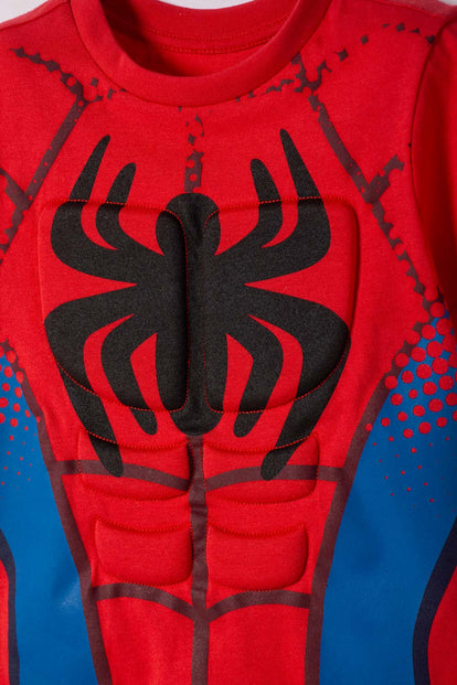 POLERA DE SPIDEY MANGA CORTA ROJA PARA NIÑO 2T A 6T