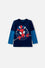 POLERA DE SPIDERMAN MANGA LARGA AZUL PARA NIÑO 2T A 6T