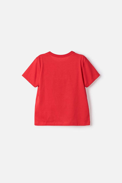 POLERA DE SPIDEY MANGA CORTA ROJO PARA NIÑO