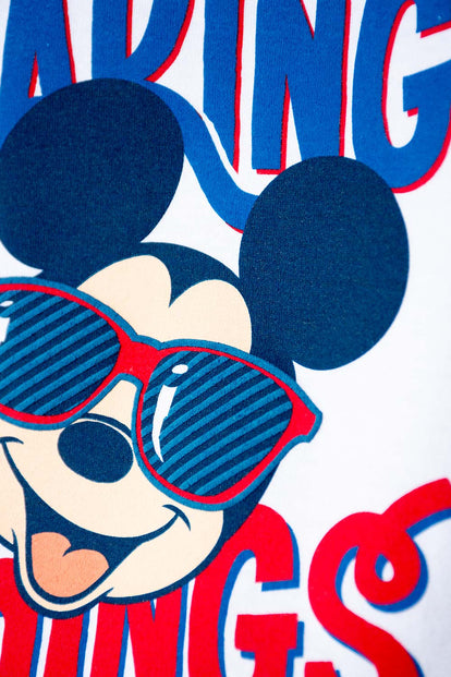 POLERA DE MICKEY MOUSE MANGA CORTA BLANCO PARA NIÑO 2T A 6T