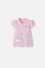 POLERA GATA MARIE TIPO POLO ROSADA PARA NIÑA 2T A 6T