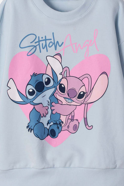 POLERÓN DE STITCH CERRADO AZUL PARA NIÑA