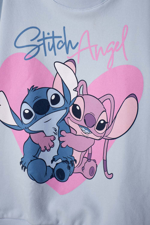 POLERÓN DE STITCH CERRADO AZUL PARA NIÑA